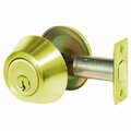 Trans Atlantic Co. 200 Series Grade 3 Bright Brass Single Cylinder Tubular Deadbolt DL-DB251-US3